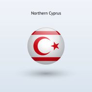 Round flag of Northern Cyprus