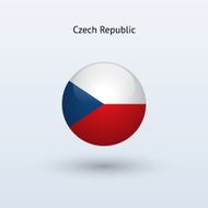 Round flag of Czech Republic