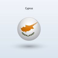 Round flag of Cyprus