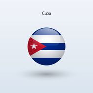 Round flag of Cuba