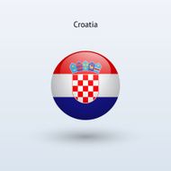 Round flag of Croatia