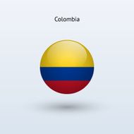 Round flag of Colombia