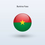Round flag of Burkina Faso