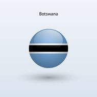 Round flag of Botswana