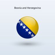 Round flag of Bosnia and Herzegovina N2