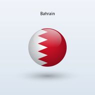 Round flag of Bahrain