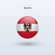 Round flag of Austria