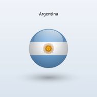 Round flag of Argentina