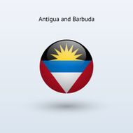 Round flag of Antigua and Barbuda