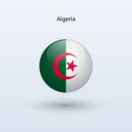 Round flag of Algeria