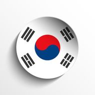 South Korea Flag Sticker Button