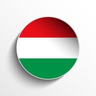 Hungary Flag Sticker Button