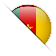 Cameroon Flag Glossy Button Hidden
