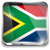 South Africa Flag Smartphone Application Square Buttons N2