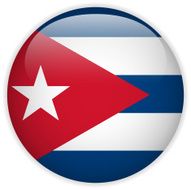 Cuba Flag Glossy Button N4