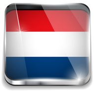Netherlands Flag Smartphone Application Square Buttons N2