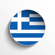 Greece Flag Sticker Button