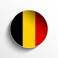 Belgium Flag Sticker Button