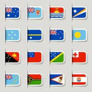 Label - Oceanian Flags