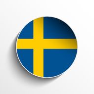 Sweden Flag Sticker Button