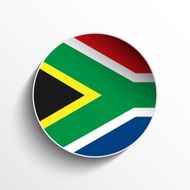 South Africa Flag Sticker Button