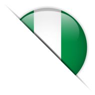 Nigeria Flag Glossy Button Hidden