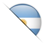 Argentina Flag Glossy Button Hidden