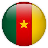 Cameroon Flag Glossy Button N7