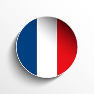 France Flag Sticker Button