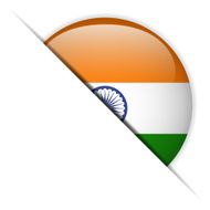 India Flag Glossy Button Hidden N2