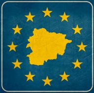 Grunge Andorra European button