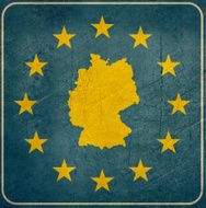 Grunge Germany European button