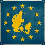 Grunge Denmark European button