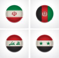Flags of countries as fabric badges N2