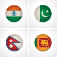 Flags of countries as fabric badges N3