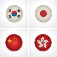 Flags of countries as fabric badges N4
