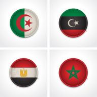 Flags of countries as fabric badges N7