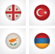 Flags of countries as fabric badges N12