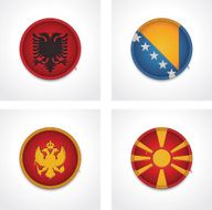 Flags of countries as fabric badges N14