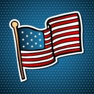 USA sketch flag
