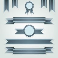 Set of retro ribbons and labels N4