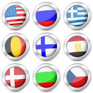 metal button national flag