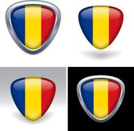 Romanian Flag Crest