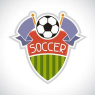 Sports illustration soccer football badge N2