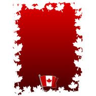 Canadian Border and flag