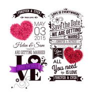 Save the date for your personal holiday Typography design and