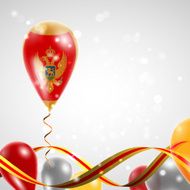 Flag of Montenegro on balloon