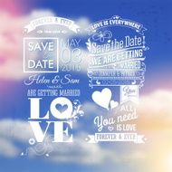 Save the date for personal holiday Wedding invitation Vector i N3