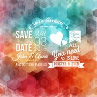 Save the date for personal holiday Wedding invitation Vector i N4