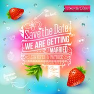 Save the date for personal holiday Wedding invitation on blurry N2